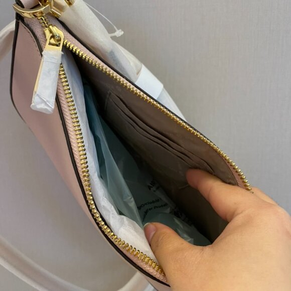 NWT! Michael Kors Jet Set MEDIUM Conv. Shouder X-body Pouchette In Powder Blush - Picture 5 of 5